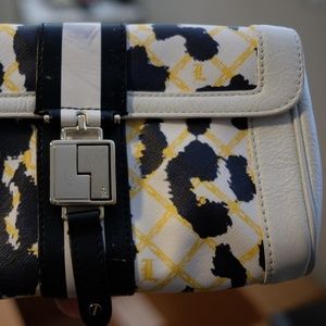 L.A.M.B. White Leopard Chateau Clutch